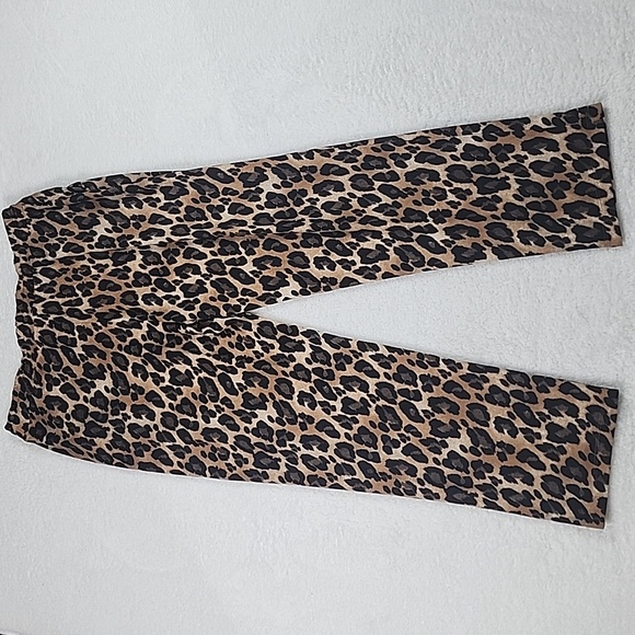 Natori Leopard Pants Drawstring Waist With Pockets - Picture 6 of 8